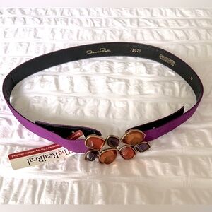 Oscar de la Renta Faceted Jewel-Waist Belt